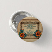 Uitnodiging Briefkaart Ronde Button 3,2 Cm (Voorkant /achterkant)