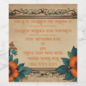 Uitnodiging Briefkaart Wijn Etiket (Enkel label)