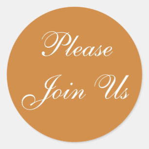  uitnodiging Bronze Ronde Sticker