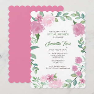 UITNODIGING BRUIDSSLUIER, Groene Roze Rozen