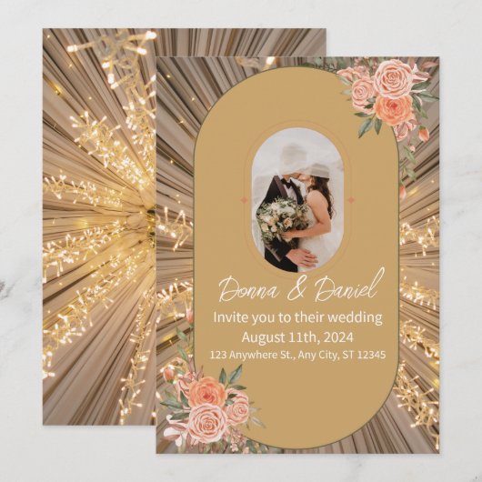 Uitnodiging bruiloft (Voorkant / Achterkant)