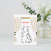 Uitnodiging bruiloft (Staand voorkant)