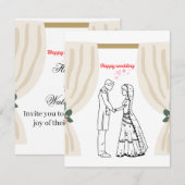 Uitnodiging bruiloft (Voorkant / Achterkant)