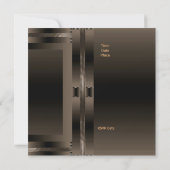 Uitnodiging bruin art Deco (Achterkant)