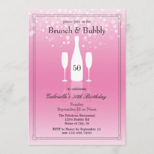 Uitnodiging Brunch en Bubble Birthday