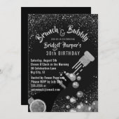 Uitnodiging Brunch en Bubble Champagne Birthday (Voorkant / Achterkant)
