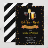 Uitnodiging bubbel- en drankfeestje (Voorkant / Achterkant)