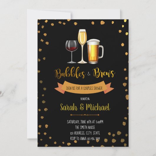 Uitnodiging bubbels en bierfeest (Voorkant)