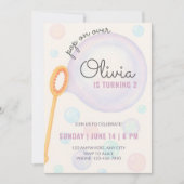 Uitnodiging Bubble Birthday, Uitnodiging tweede ve (Voorkant)