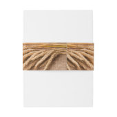 Uitnodiging Buikband Tarwe op Burlap Sack Land Uitnodigingen Wikkel (Achterkant Voorbeeld)