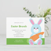 Uitnodiging bunny Easter (Staand voorkant)