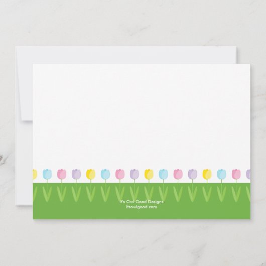 Uitnodiging bunny Easter (Achterkant)