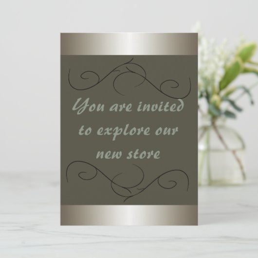 Uitnodiging Business Retail Store nodigt het opene (Staand voorkant)