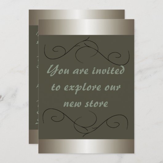 Uitnodiging Business Retail Store nodigt het opene (Voorkant / Achterkant)