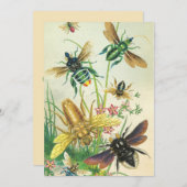 Uitnodiging Buzz van bijenpartij (Voorkant / Achterkant)