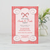 Uitnodiging Candy Cane Holiday Party (Staand voorkant)