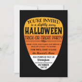 Uitnodiging Candy Corn Halloween Party (Voorkant)