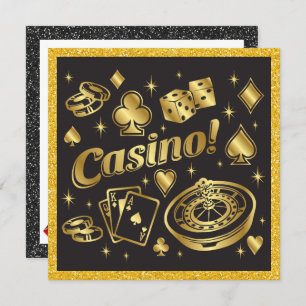 Uitnodiging casino Night Party