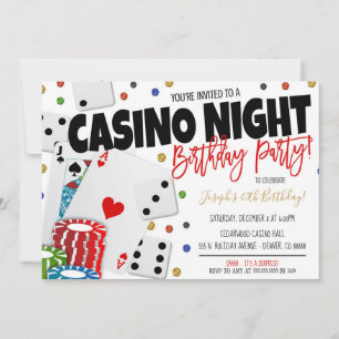 Uitnodiging casino Night Party