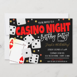 Uitnodiging casino Night Party