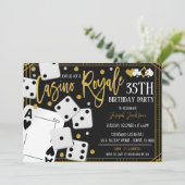 Uitnodiging casino Royale Night Party (Staand voorkant)