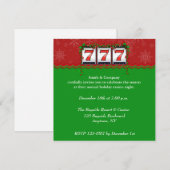 Uitnodiging casino Slots Holiday Party (Voorkant / Achterkant)