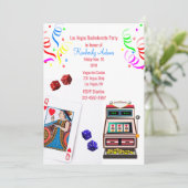 Uitnodiging Casino Thmet Bachelorette (Staand voorkant)