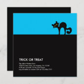 Uitnodiging Catty Halloween Party (Voorkant / Achterkant)