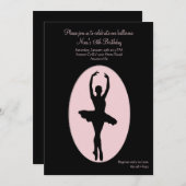 Uitnodiging centrum Stage Ballerina (Voorkant / Achterkant)