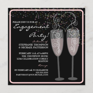 Uitnodiging Champagne & Bubbles Engagement Party