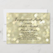 Uitnodiging Champagne Bubbles Engagement Party (Voorkant)