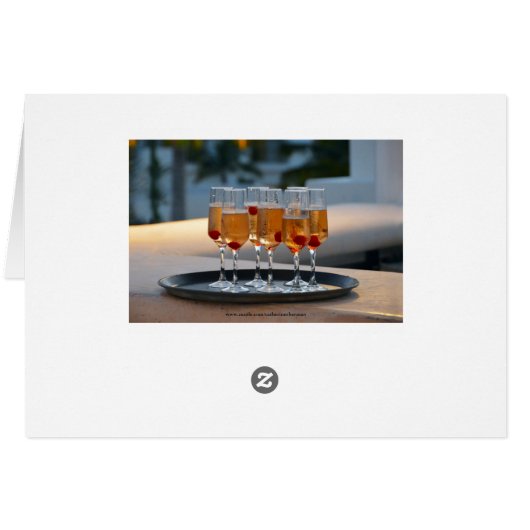 Uitnodiging Champagne Glasses (Achterkant Horizontaal)
