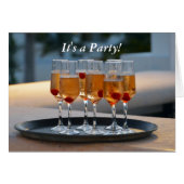 Uitnodiging Champagne Glasses (Voorkant Horizontaal)