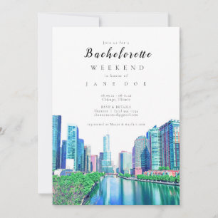 Uitnodiging Chicago River Bachelorette Party