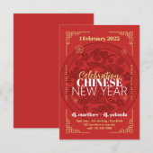 Uitnodiging Chinese nieuwjaarspartij (Voorkant / Achterkant)