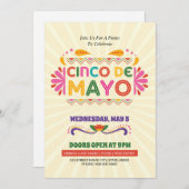 Uitnodiging Cinco De Mayo-feestdag (Voorkant / Achterkant)