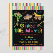 Uitnodiging Cinco De Mayo Fiesta (Voorkant / Achterkant)