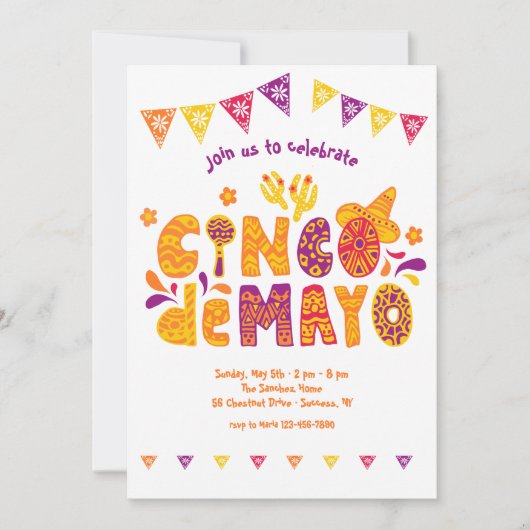 Uitnodiging Cinco de Mayo-vieringen (Voorkant)