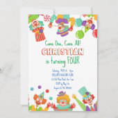 Uitnodiging circusfeest (Voorkant)