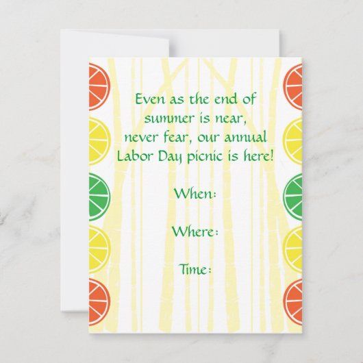 Uitnodiging Citrus Bamboo (Voorkant)