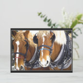 Uitnodiging Clydesdale Draft Horse (Staand voorkant)