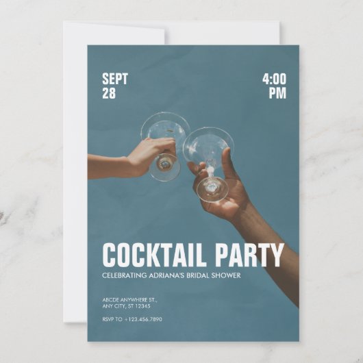 Uitnodiging Cocktailparty (Voorkant)
