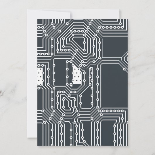 Uitnodiging computergeek Birthday Party (Achterkant)