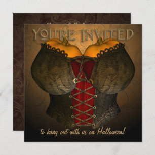 Uitnodiging  Corset Halloween Costume Party