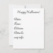 Uitnodiging Costume Party (Achterkant)