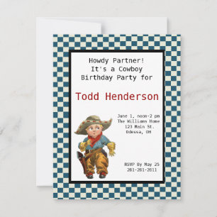 Uitnodiging Cowboy Party