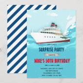 Uitnodiging cruiseschipfeest (Voorkant / Achterkant)