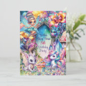 Uitnodiging Crystal Fairy Forest Feest (Staand voorkant)