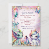 Uitnodiging Crystal Fairy Forest Feest (Achterkant)