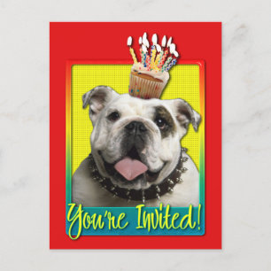 Uitnodiging Cupcake - Bulldog - Light